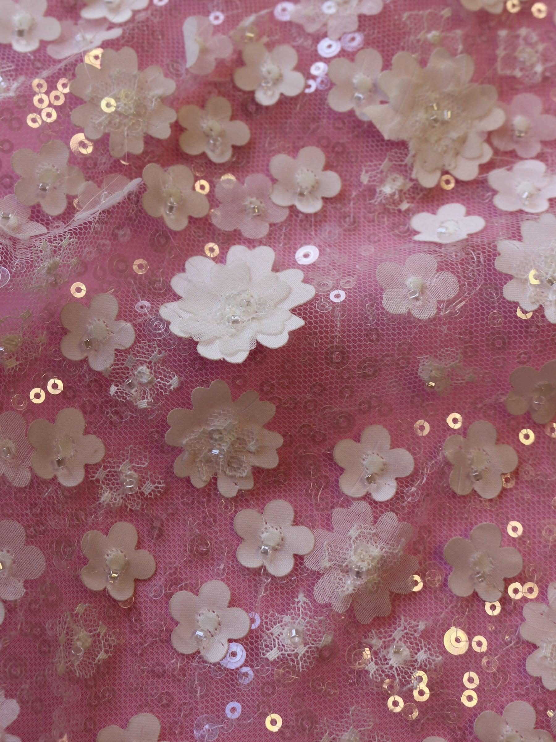 Ivory 3D Floral Lace - Mirren