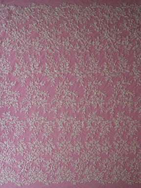 Ivory Beaded Embroidery Lace - Zeda