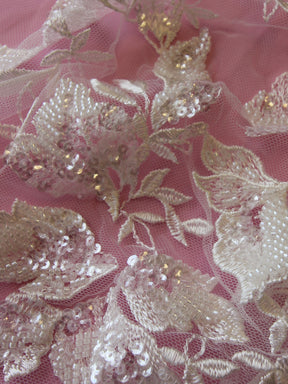 Ivory Embellished Lace - Sigourney