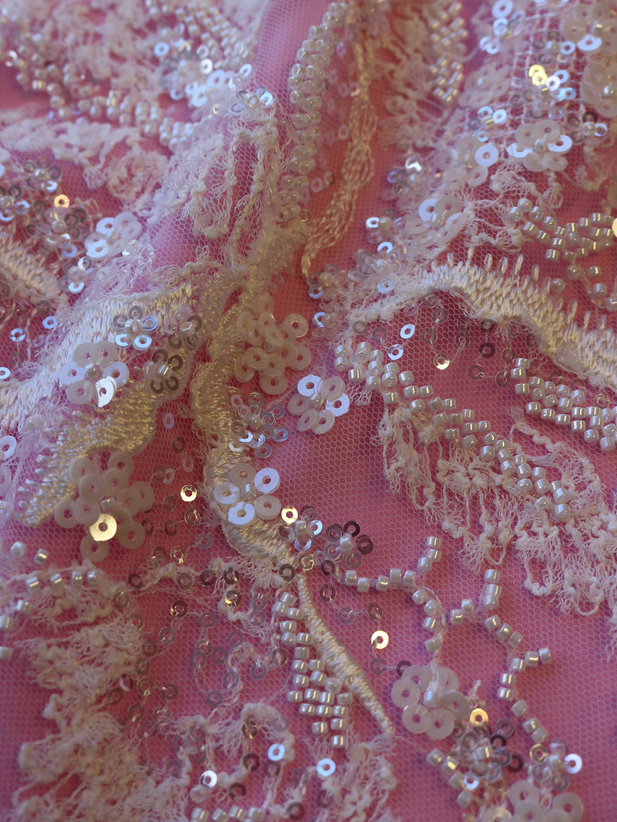 Ivory Sequined Lace - Elif