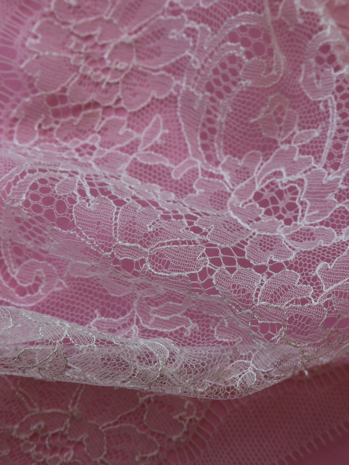  8 Wide Two-Tone Red & Pink Stretch Leavers Lace Trim, Made in  France, Sold by The Yard