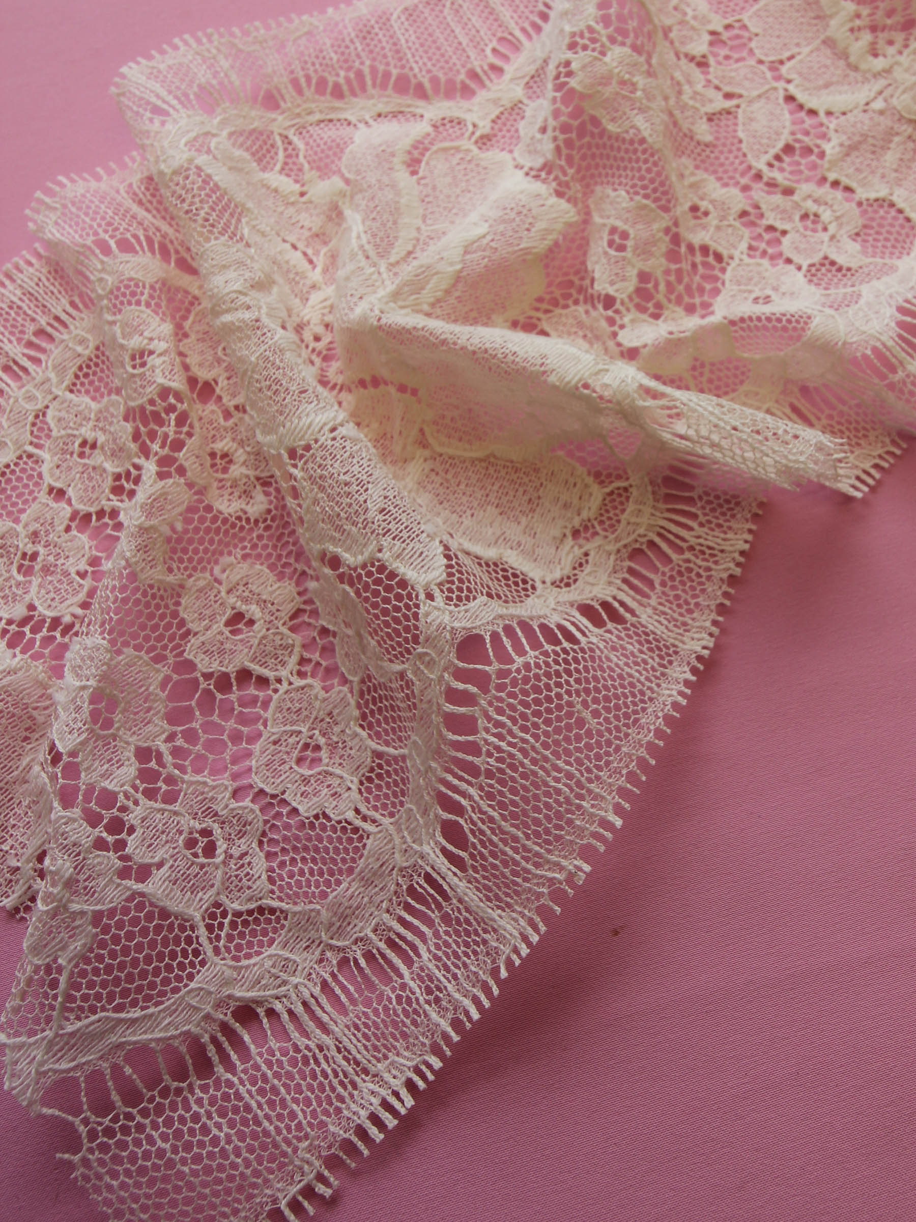Bright Pink Lace Trim - Lace trim - lace fabric from