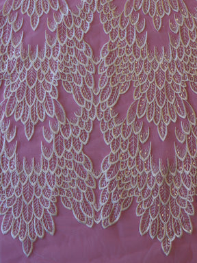 Ivory Embroidered Lace - Hilaria