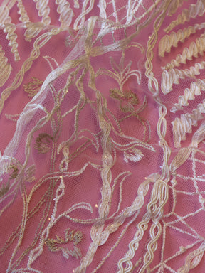Ivory Embroidered Lace - Xenia