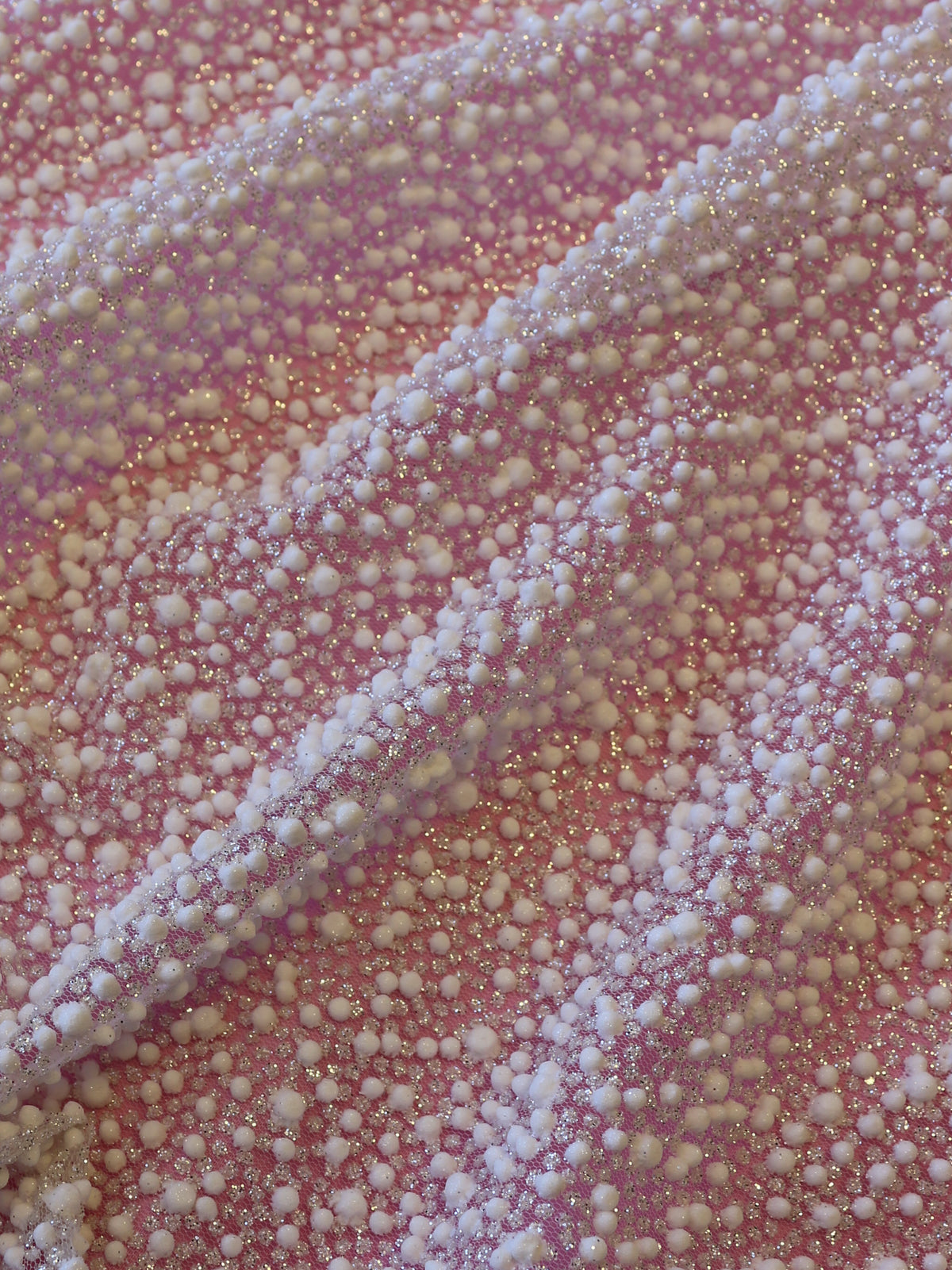 Ivory Glitter Puff Lace - Monopoly