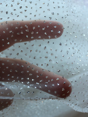 Ivory Glitter Tulle - Spectacular