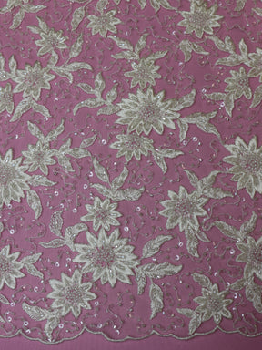 Ivory Beaded Floral Lace - Irke