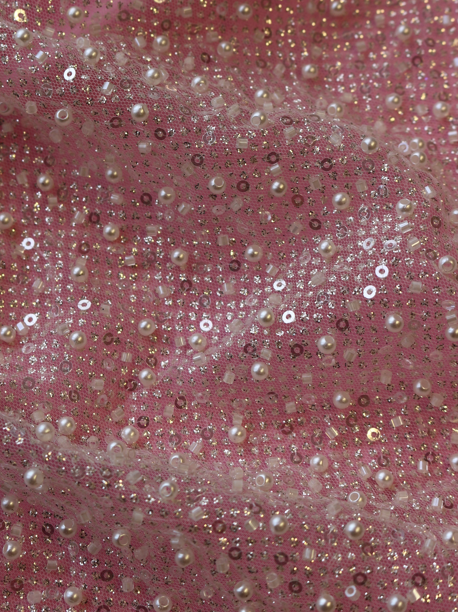 Ivory Pearl Glitter Lace - Fauna