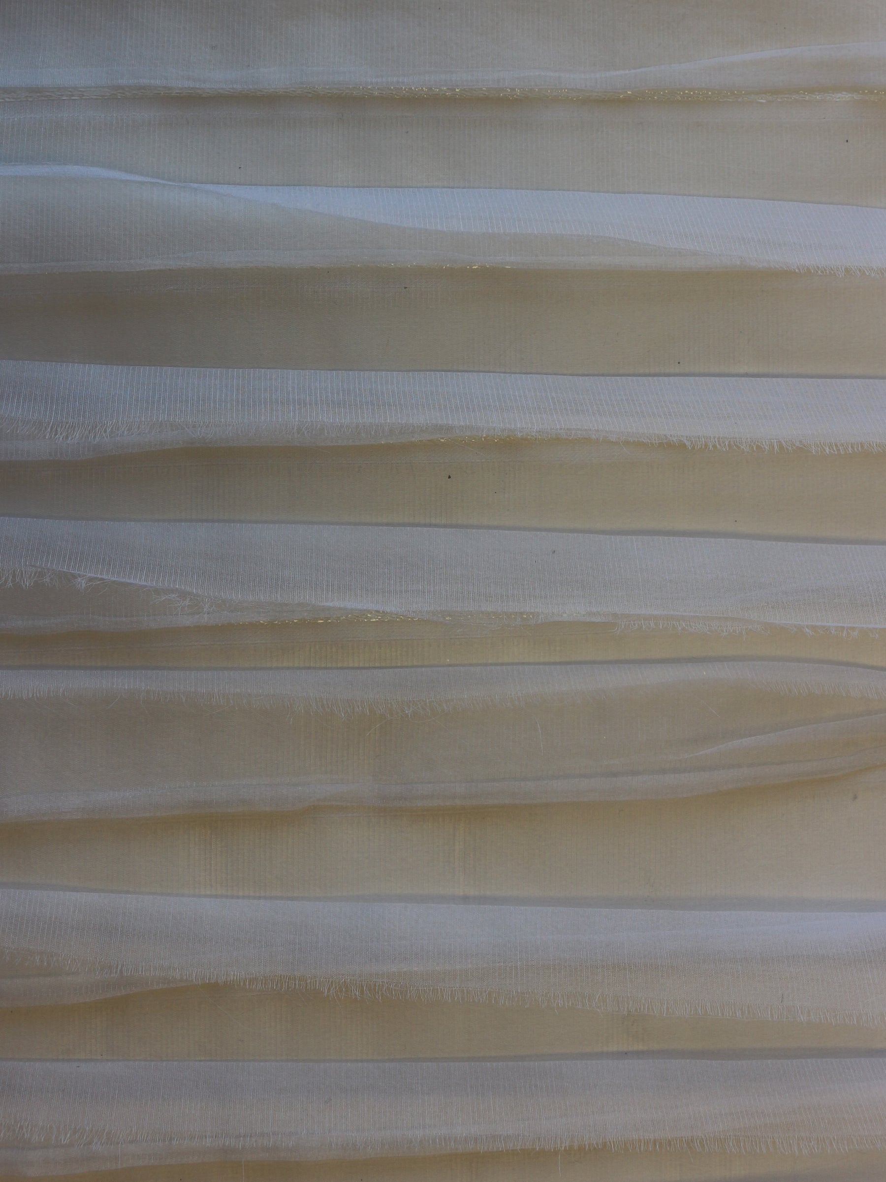 Ivory  Pleated Silk Organza - Samba
