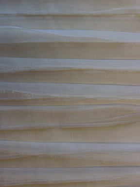 Ivory  Pleated Silk Organza - Samba