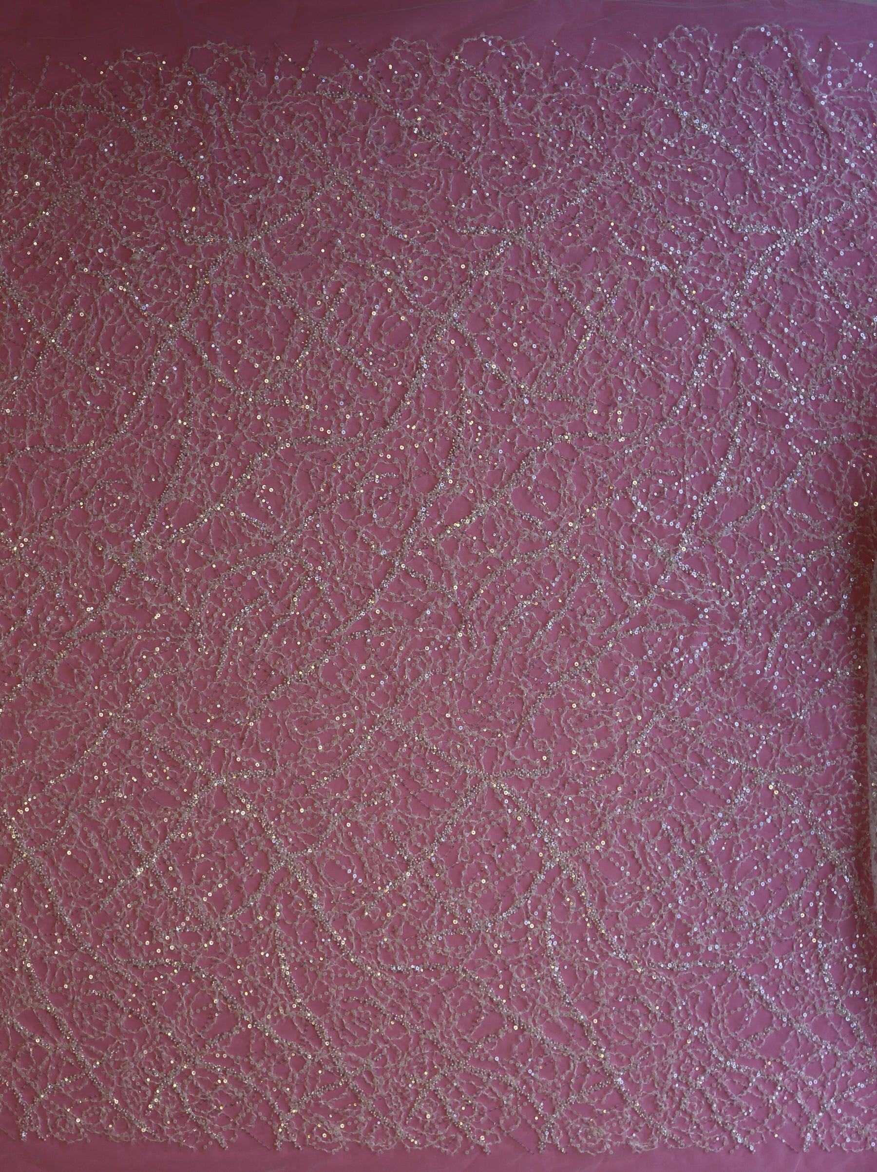 Ivory Sequin Embellished Lace - Rosamund