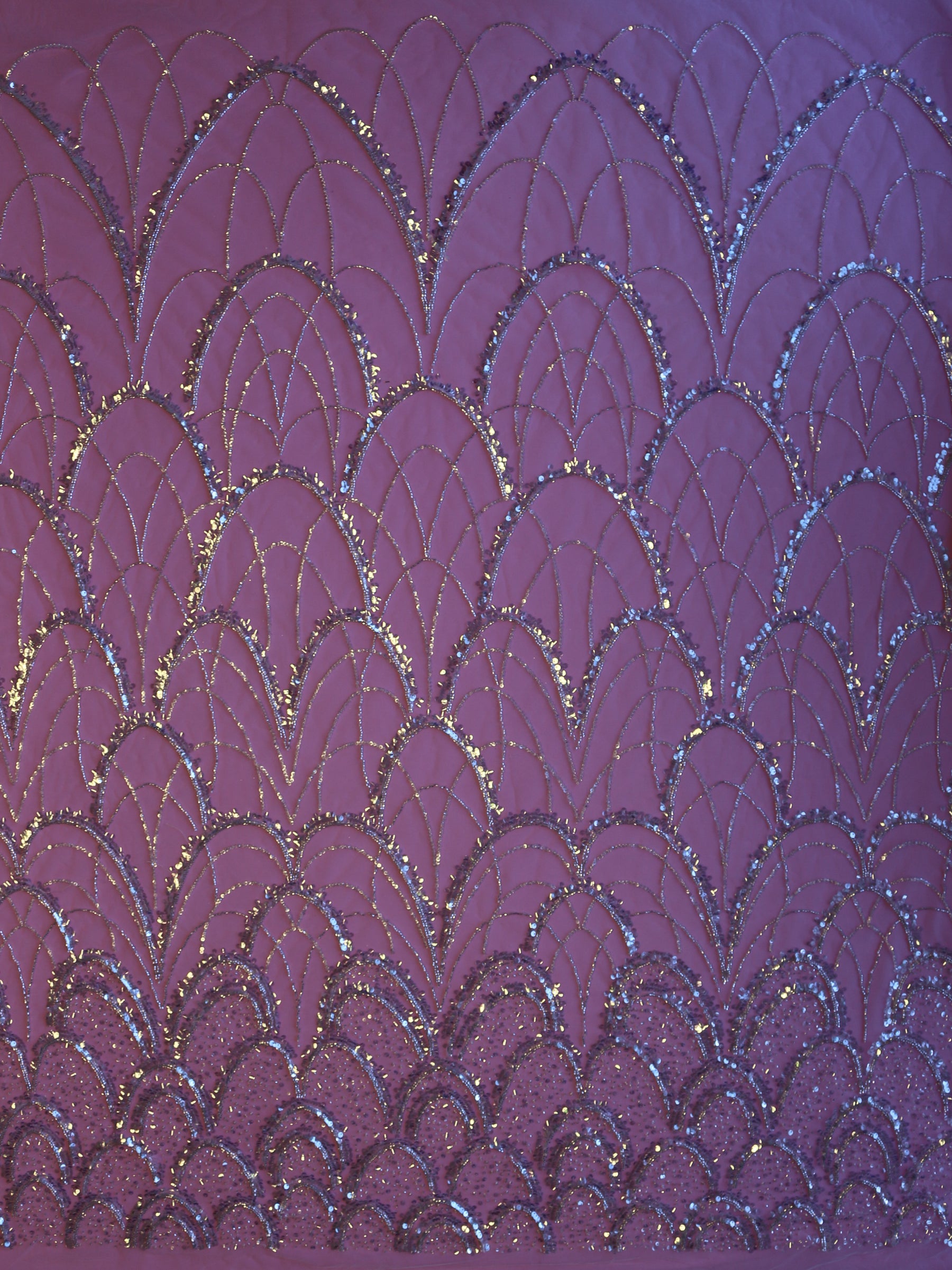 Ivory Sequinned Lace - Zazzi