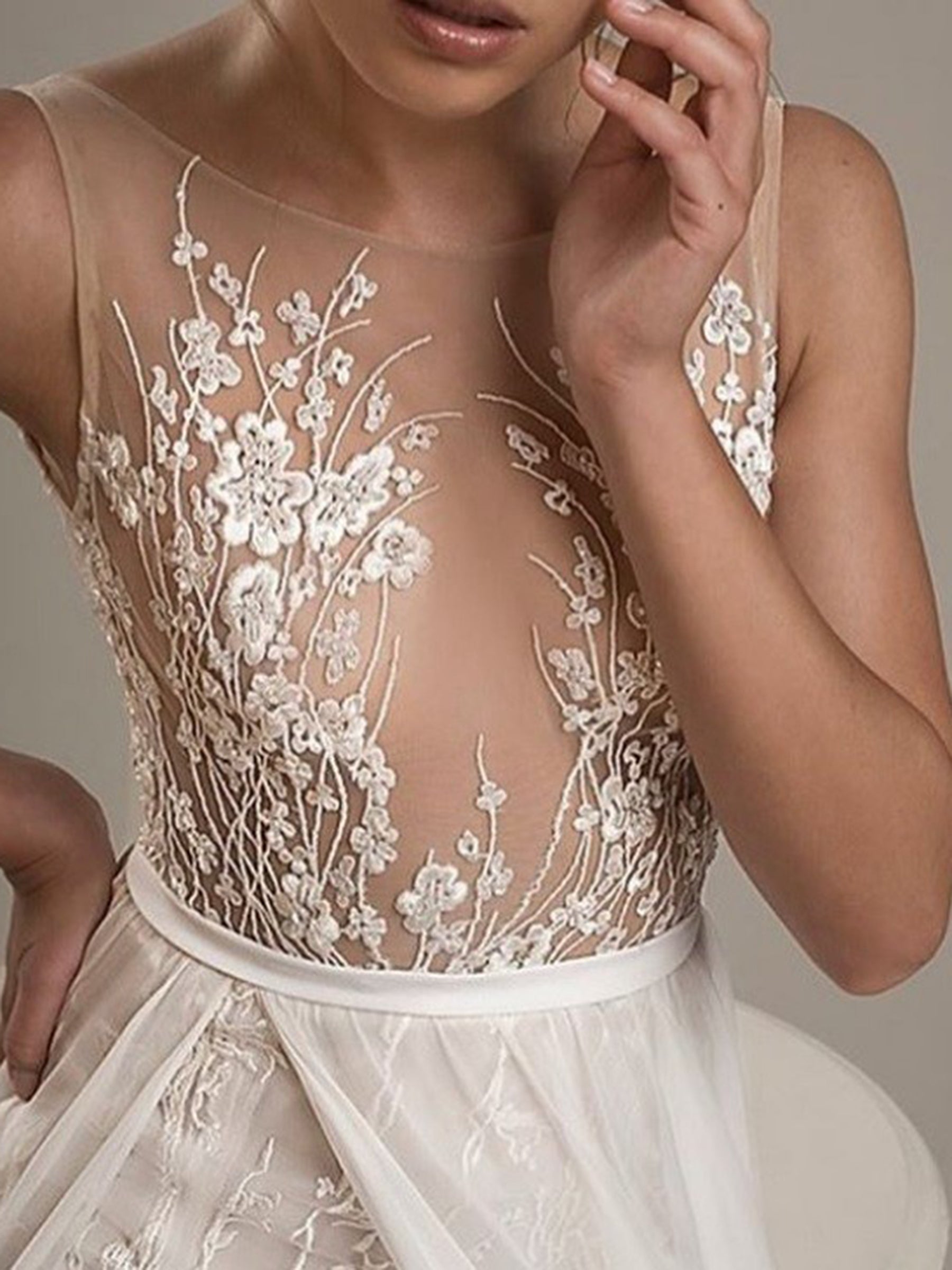 Ivory Embroidered Lace - Manette