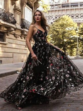 Black Embroidered Lace - Jenna