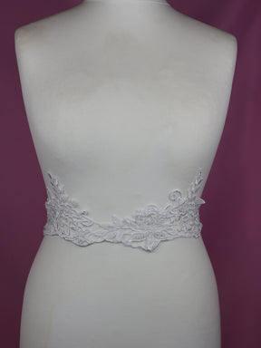 White Beaded Lace Trim - Kimberley