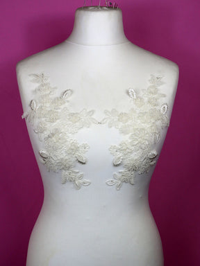 Ivory Corded Lace Appliques - Lois