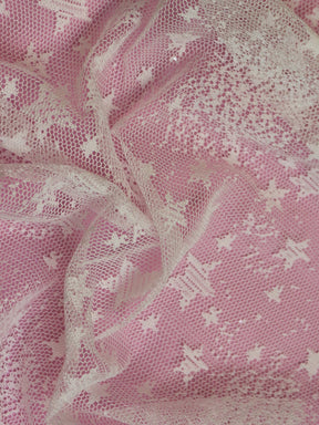 Ivory Star Decorated Tulle - Magic