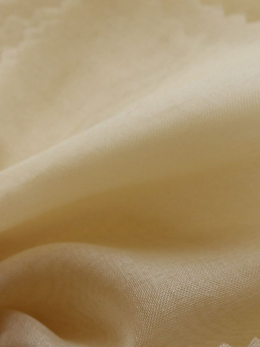 Cream Silk Organza - Fabrics & Fabrics