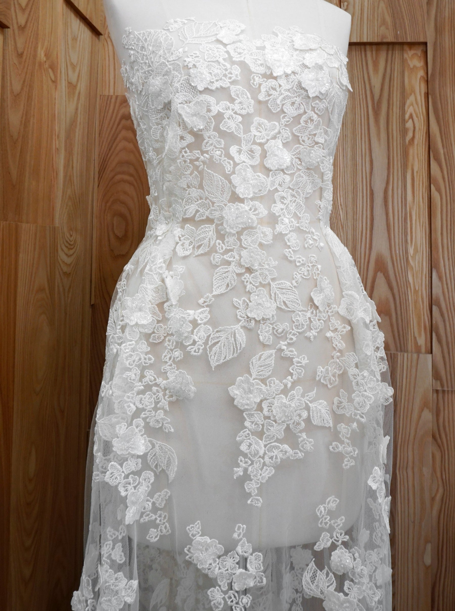 Ivory 3D Embroidered Lace - Malin