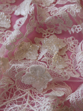 Ivory 3D Embroidered Lace - Malin
