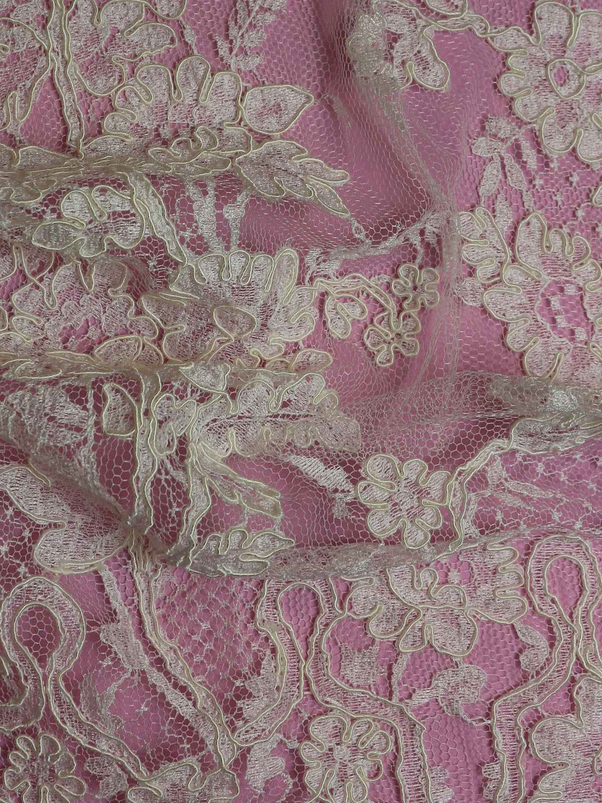 Ivory Corded Chantilly Lace - Marigold