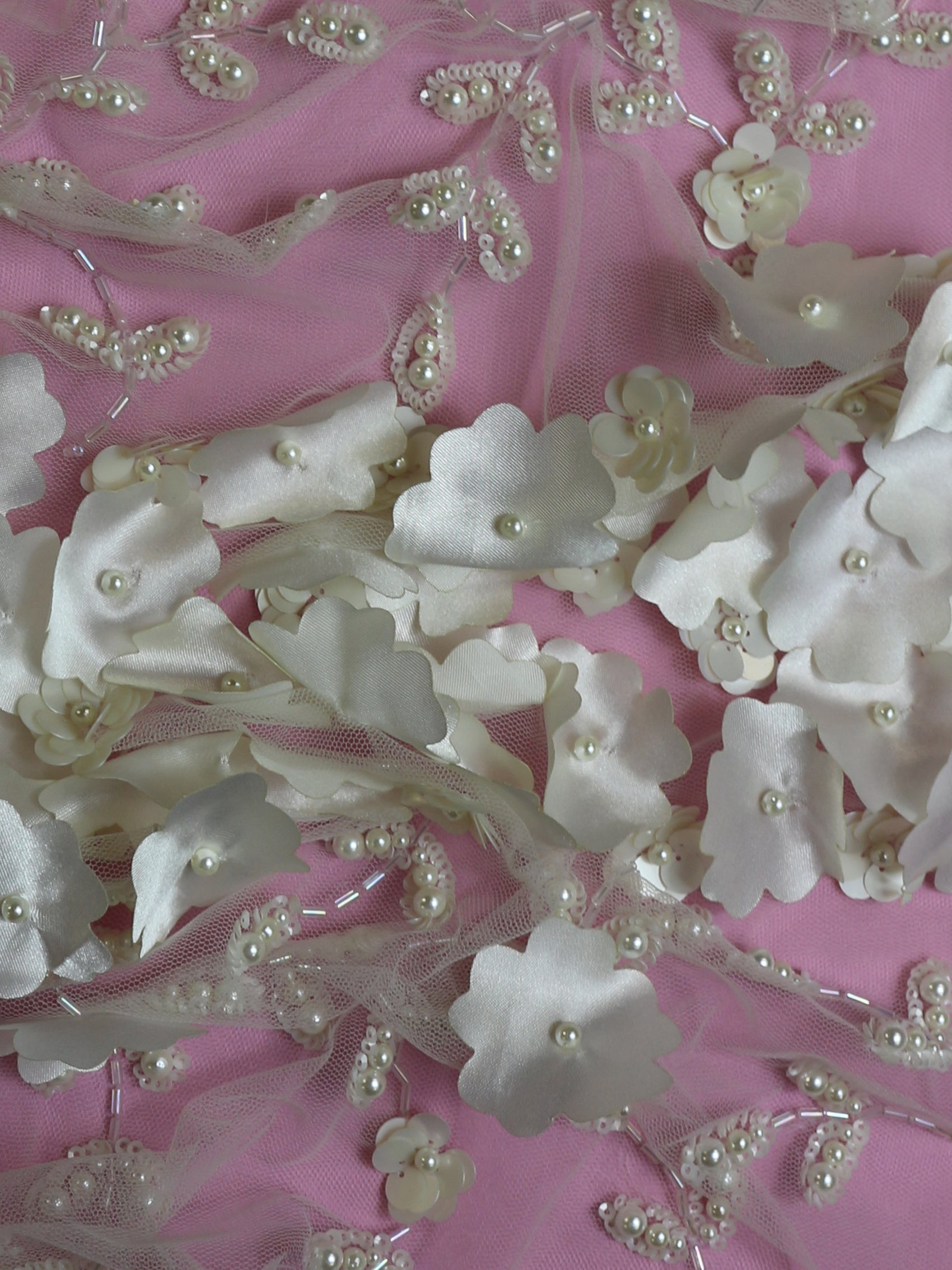 Ivory Beaded Lace Monica