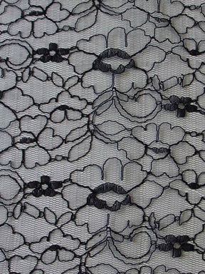 Navy Corded Lace - Leanne