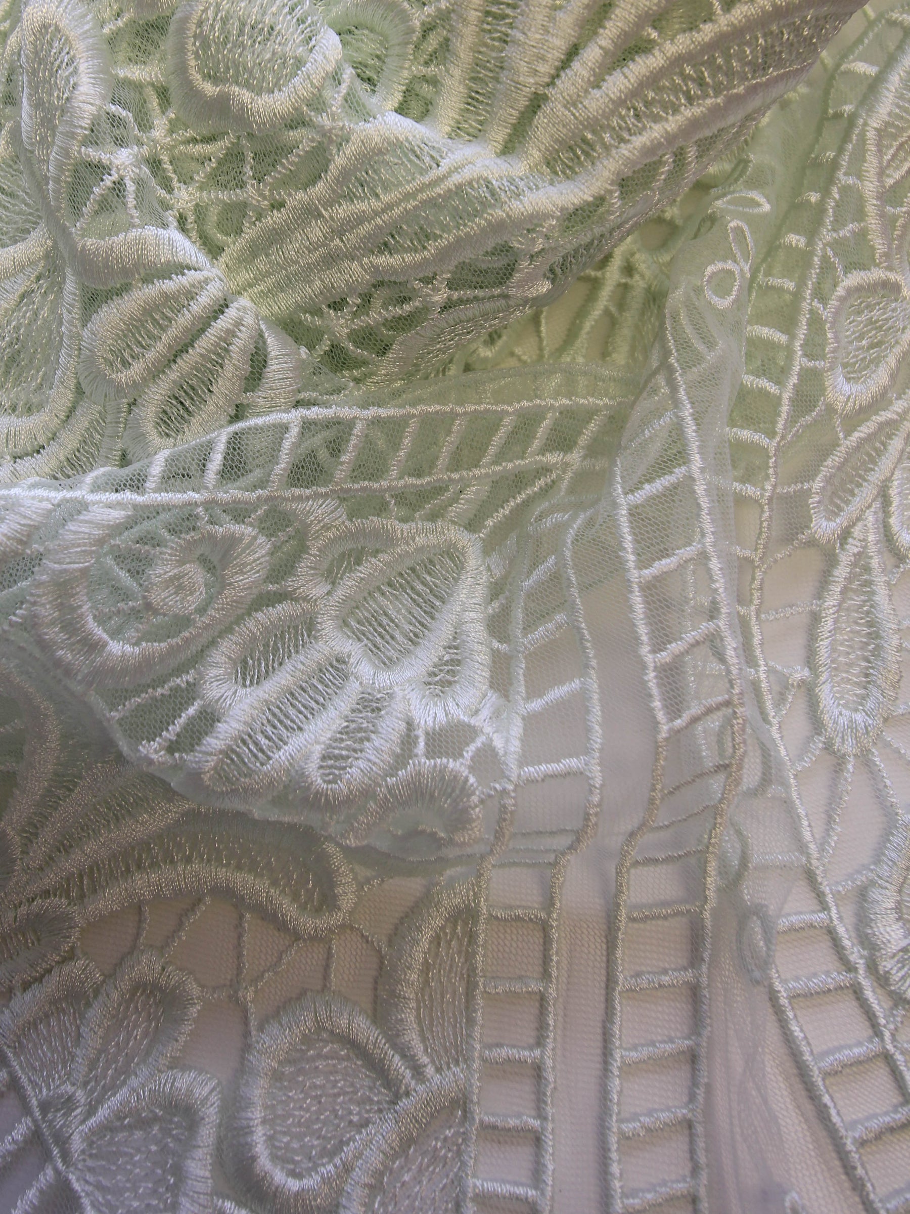 Mint Embroidered Lace - Nyla
