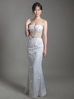 Ivory Embroidered Lace - Calinda