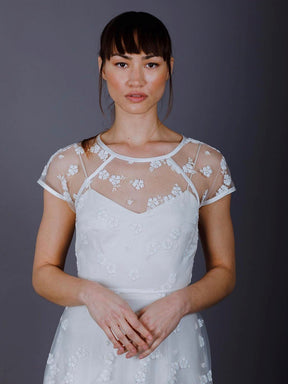 Ivory Floral Embroidery Lace - Morag