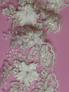Ivory Flower Lace Trim - Naomi