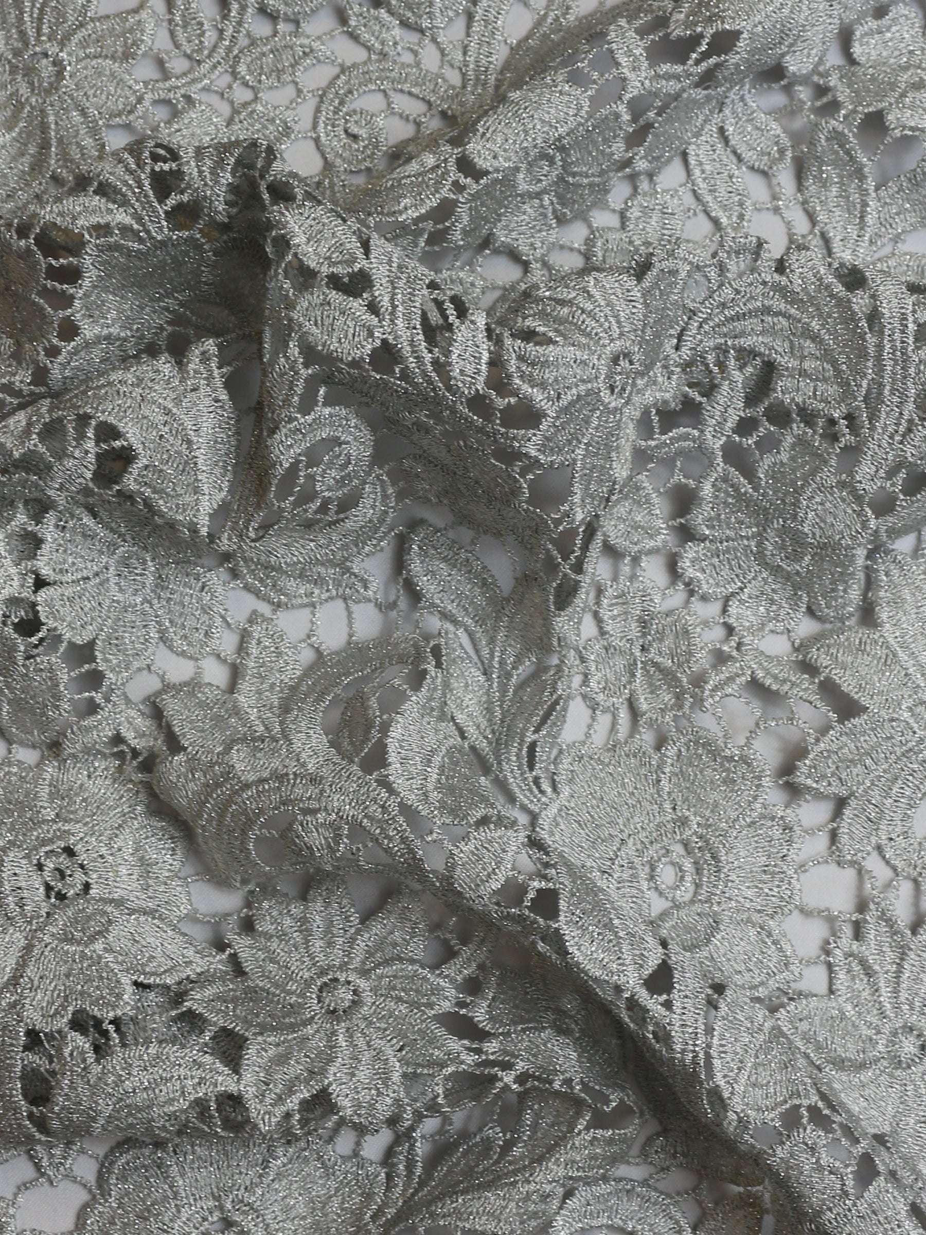 Silver Guipure Lace - Queenie