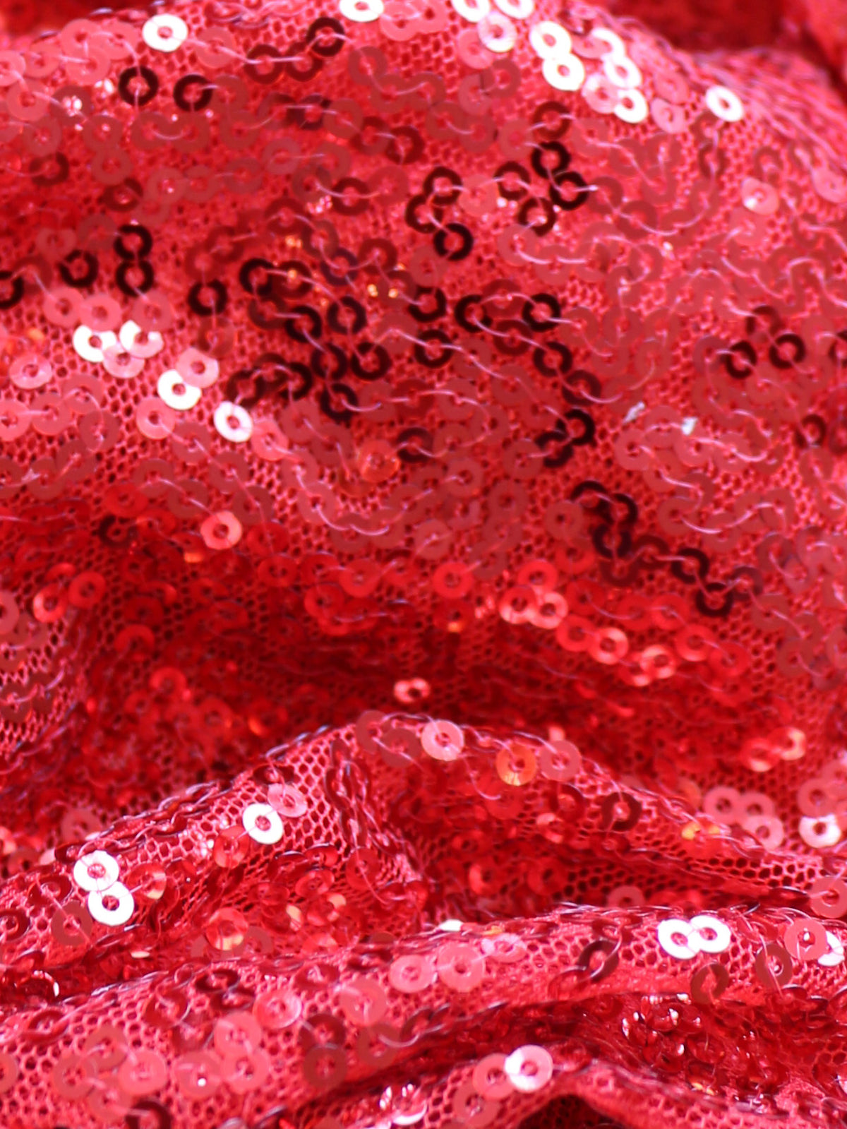 Red Sequinned Tulle - Glow