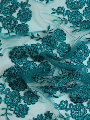 Teal Corded Lace - Riaz