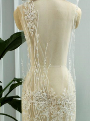 Ivory Beaded Lace - Drusilla