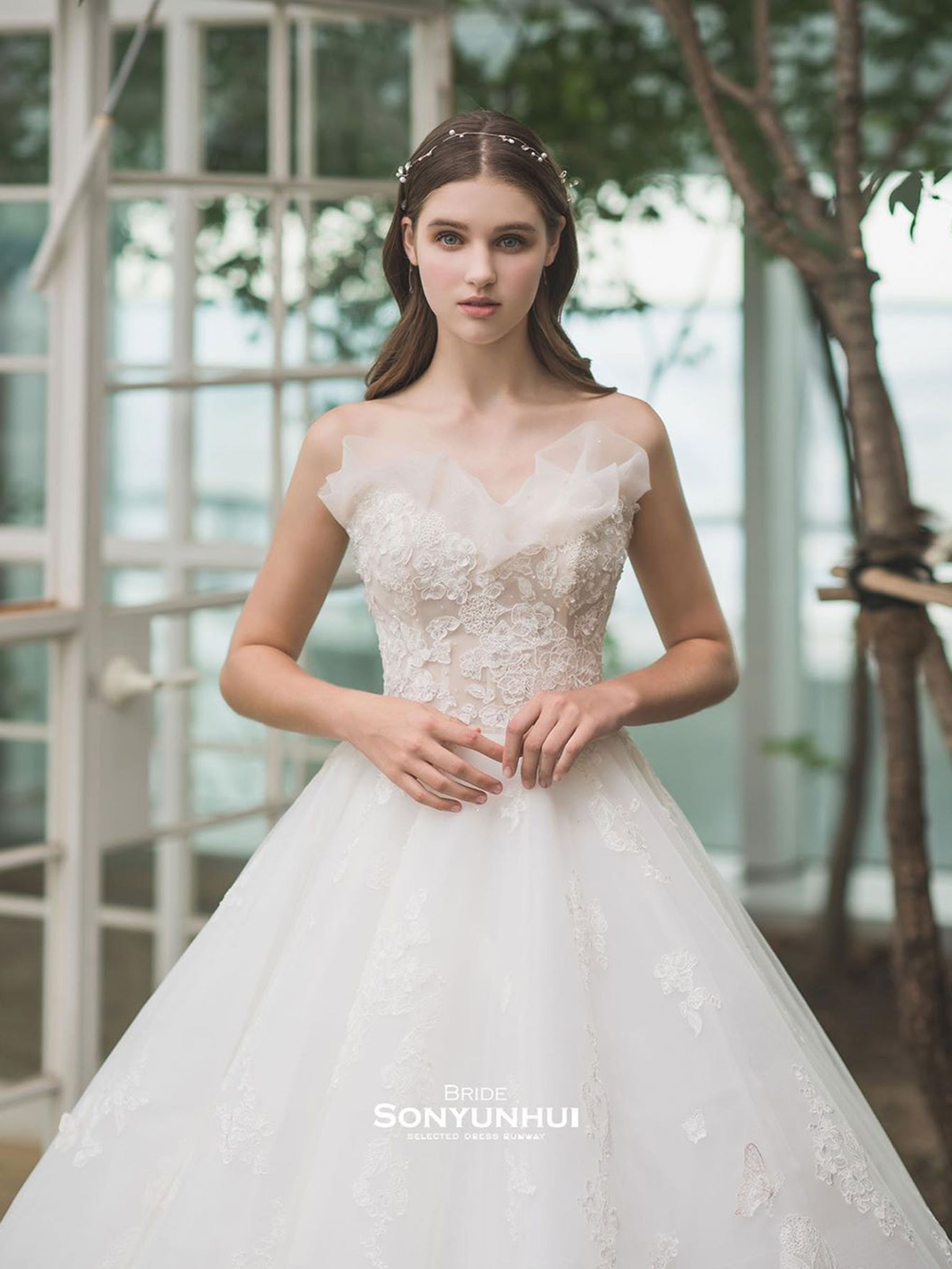 Ivory with Silver Embroidered Lace - Illaria Ivory with Silver Embroidered Lace - Illaria
