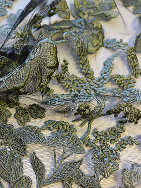 Sage Green Embroidery Lace - Garbo