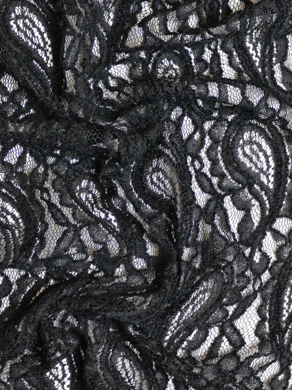  Black Raschel Lace Fabric – Sold by The Yard (FB