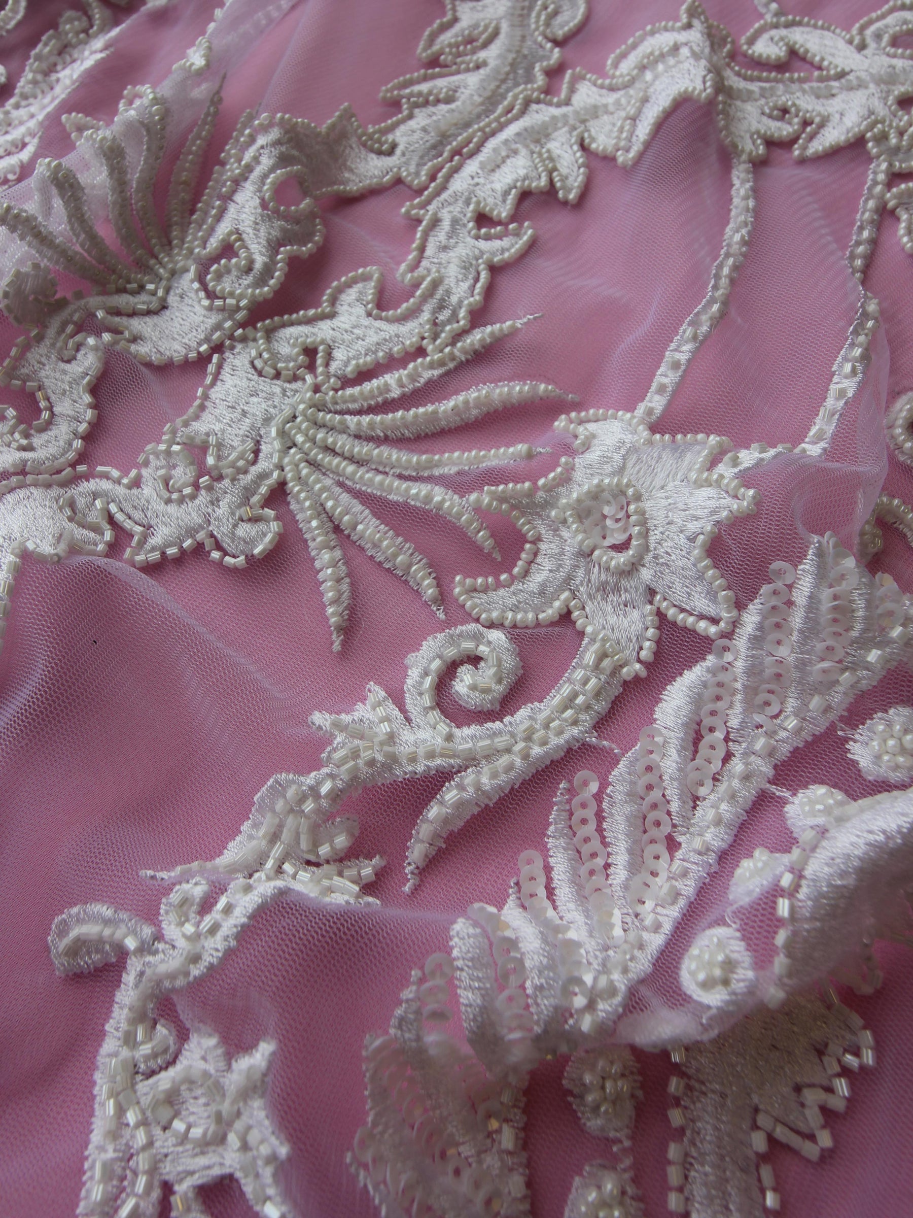 Ivory Embroidered Lace - Secora