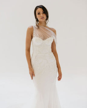 Ivory Beaded Lace - Zanobia