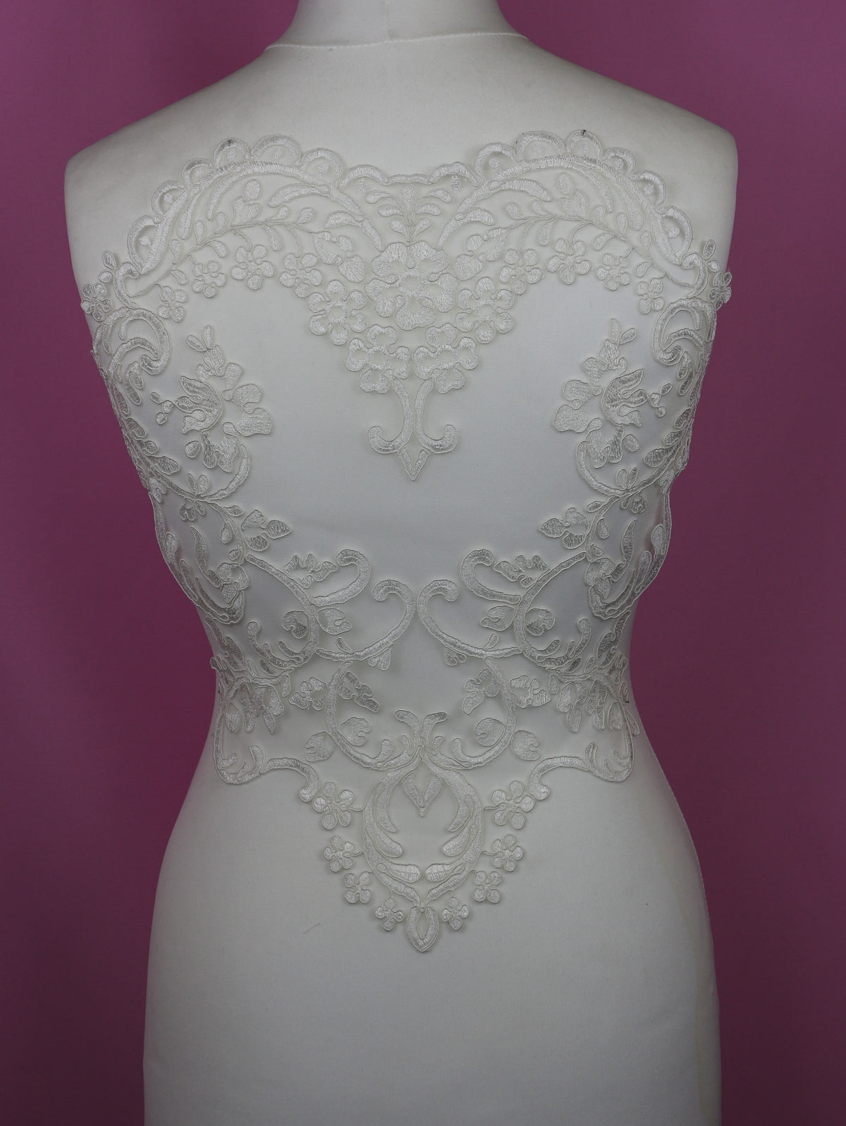 Ivory Corded Lace Applique - Snowdrop