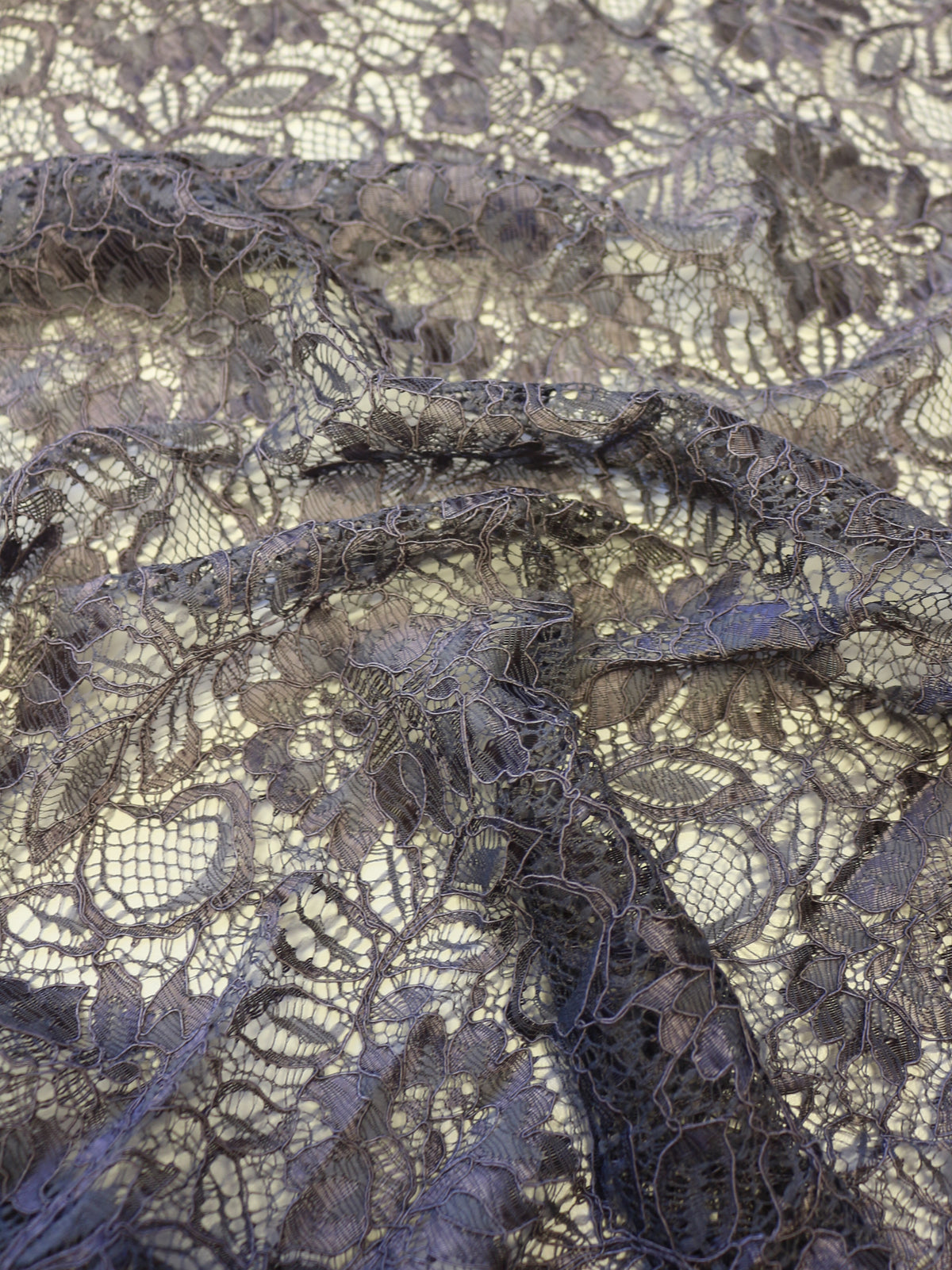 Steel Grey Corded Lace - Sinead