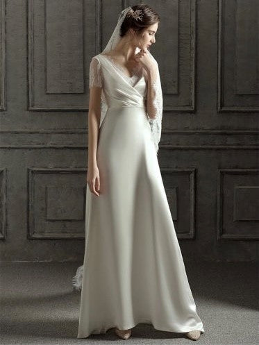 Satin Fabric Plain Inner Maxi Home Gown Night Dress – Maxim Creation