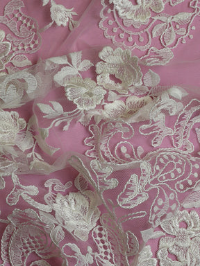 Ivory Embroidered Lace - Tahlula