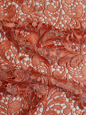 Salmon Pink Guipure Lace - Theresa