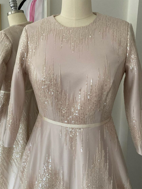 Champagne Sequined Lace - Twilight