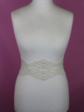 Ivory Corded Lace Trim - Vine