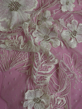 Ivory Embroidered Lace - Violetta