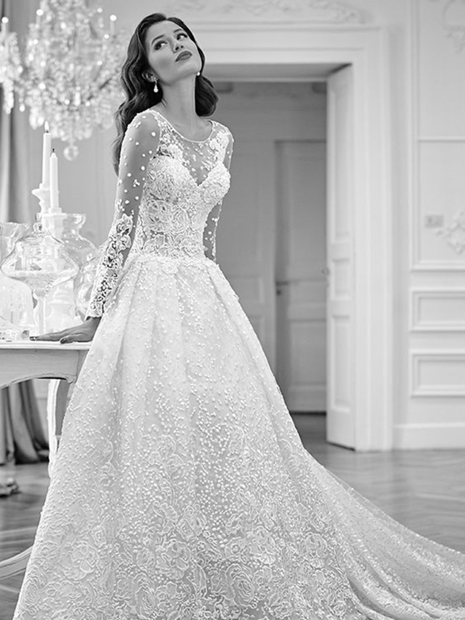 Ivory Embroidered Lace - Leonora