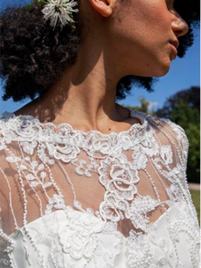 Ivory Corded and Beaded Lace – Rochelle